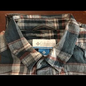 Columbia Flannel Mens Long Sleeve Cotton Omni Wick